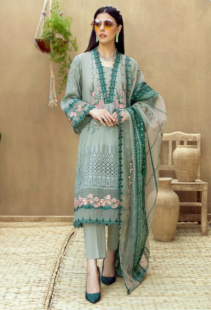Women's Embroidered Velvet Suit with Contrast Dupatta - Maroon