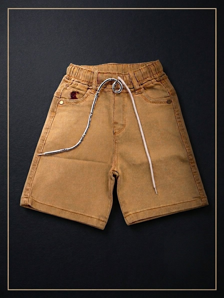 Boys Mustard Cotton Shorts | Premium Casual Summer Short
