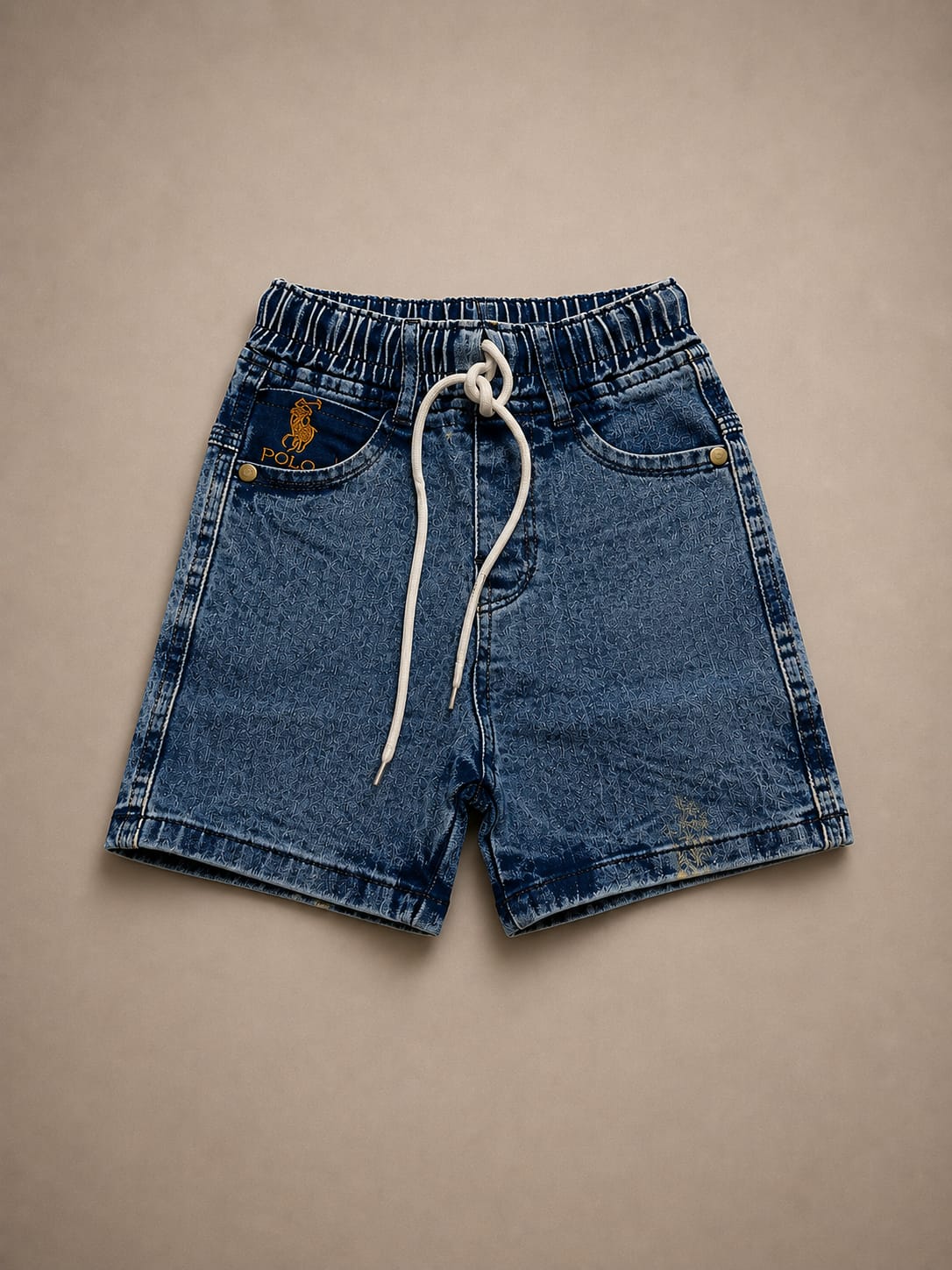 Boys Acid Wash Blue Shorts | Premium Casual Summer Shorts