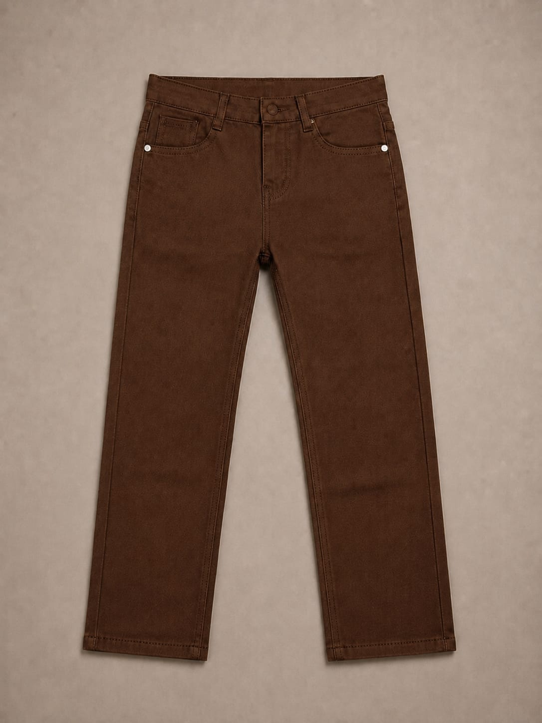 Boys Cotton Pants | Dark Brown