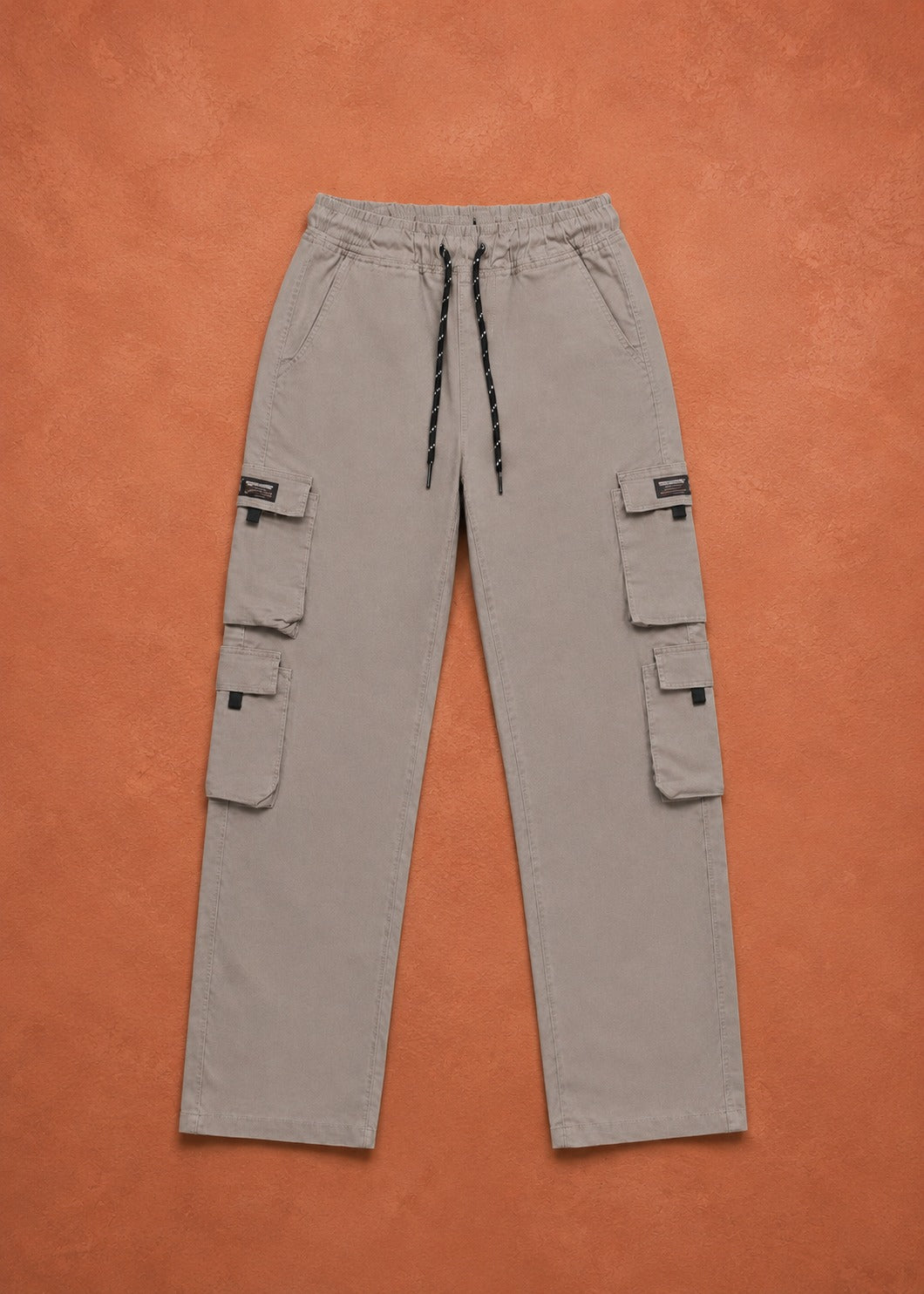 Boys Grey Cargo Pants | Premium Cotton Trousers