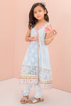 Maroon Velvet Party Dress with Gold Embroidery - Girls