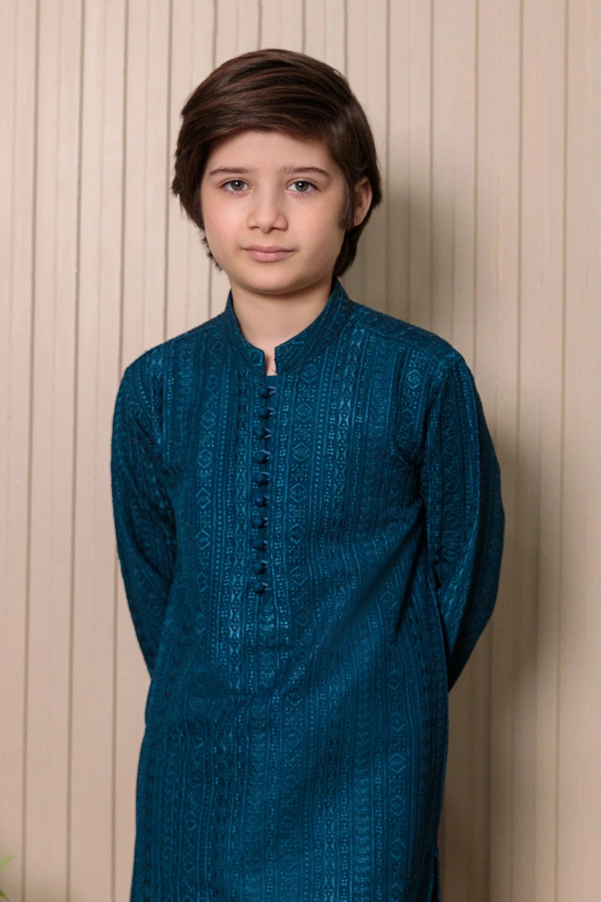 Kids Blue Designer Kurta Pajama Set – Premium Ethnic Wear for Boys | Festive & Wedding Outfit