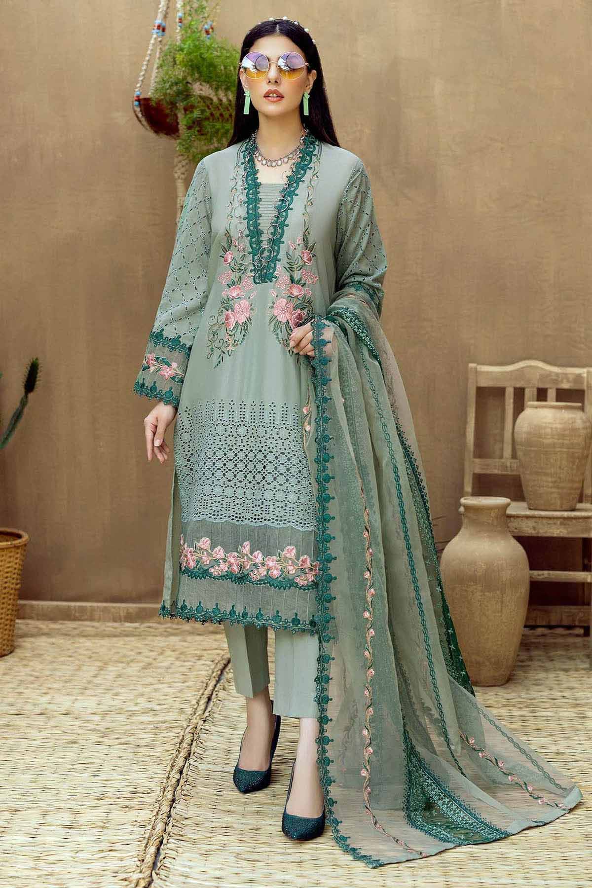 Women's Embroidered Velvet Suit with Contrast Dupatta - Maroon