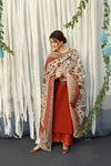 Women's Heavy Embroidered Lawn 3-Piece Suit with Printed Dupatta