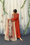 Women's Heavy Embroidered Lawn 3-Piece Suit with Printed Dupatta