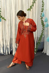 Women's Heavy Embroidered Lawn 3-Piece Suit with Printed Dupatta