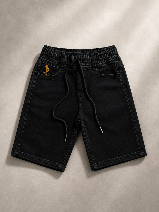 Boys Black Denim Shorts | Premium Casual Summer Shorts