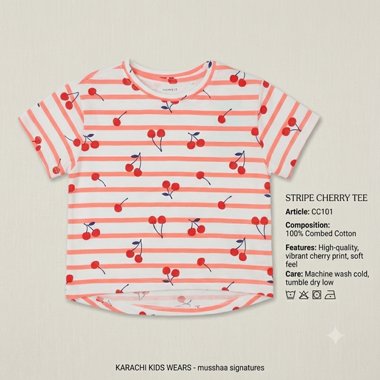 Floral Sparkle Kids' Red Cotton Tee | Silver Print T-Shirt