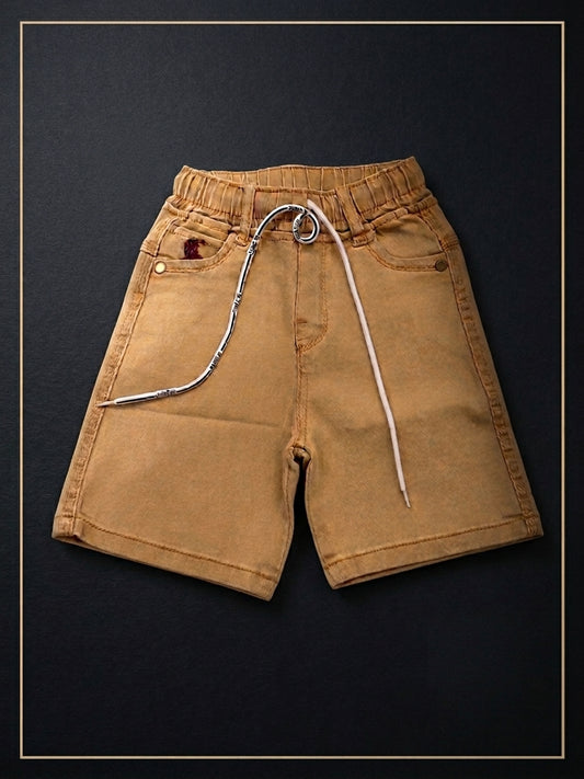 Boys Mustard Cotton Shorts | Premium Casual Summer Short