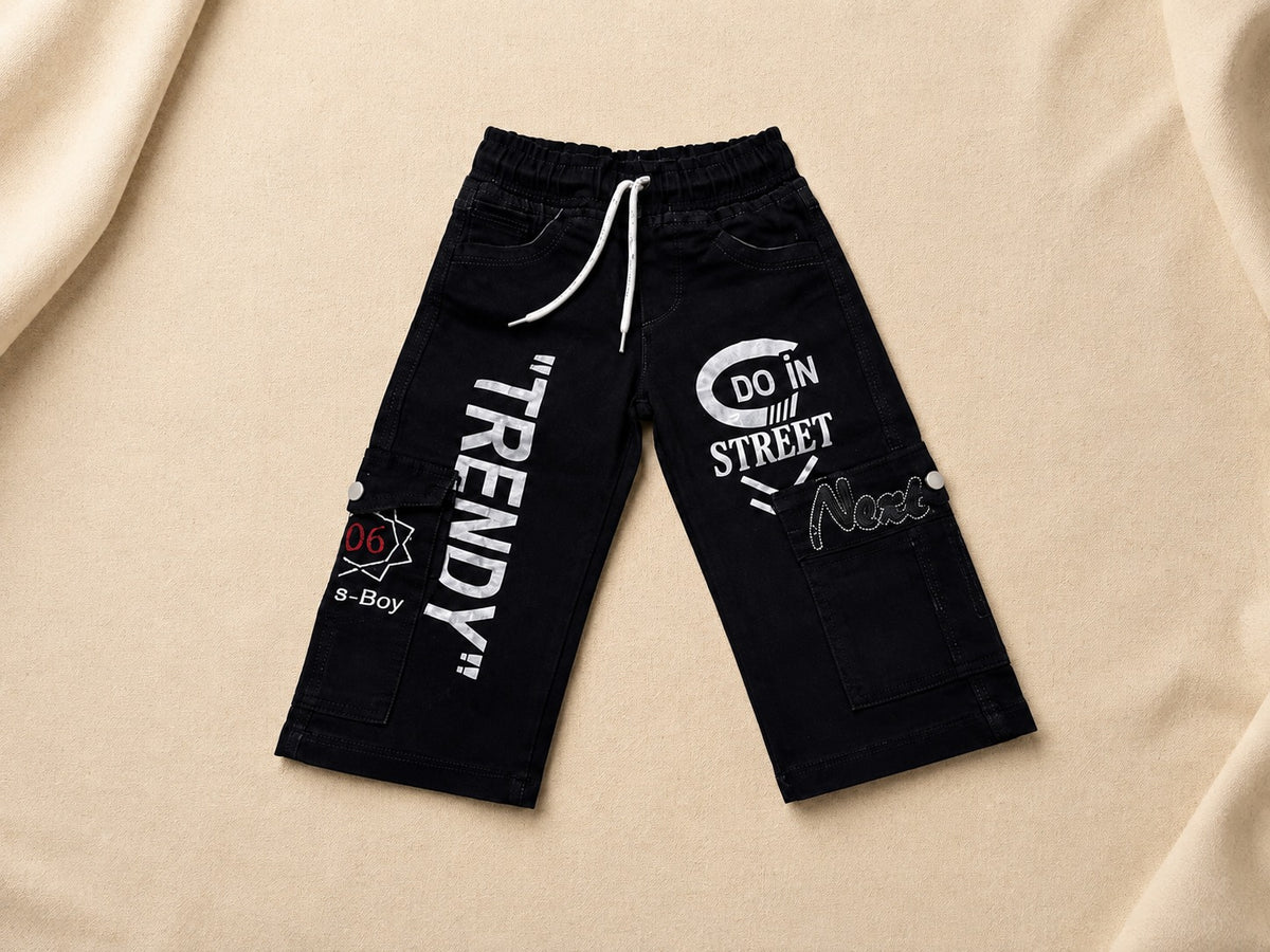 Boys Cargo Trousers | Black