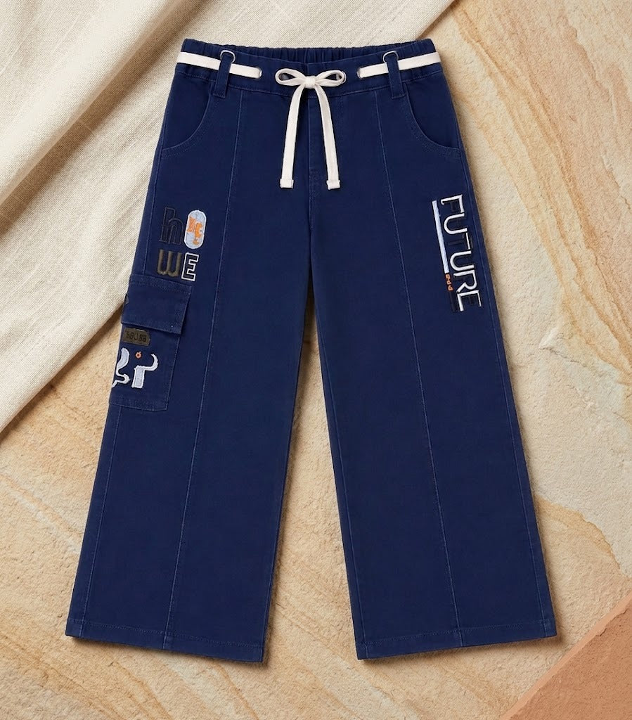 Boys Cargo Trousers | Dark Blue