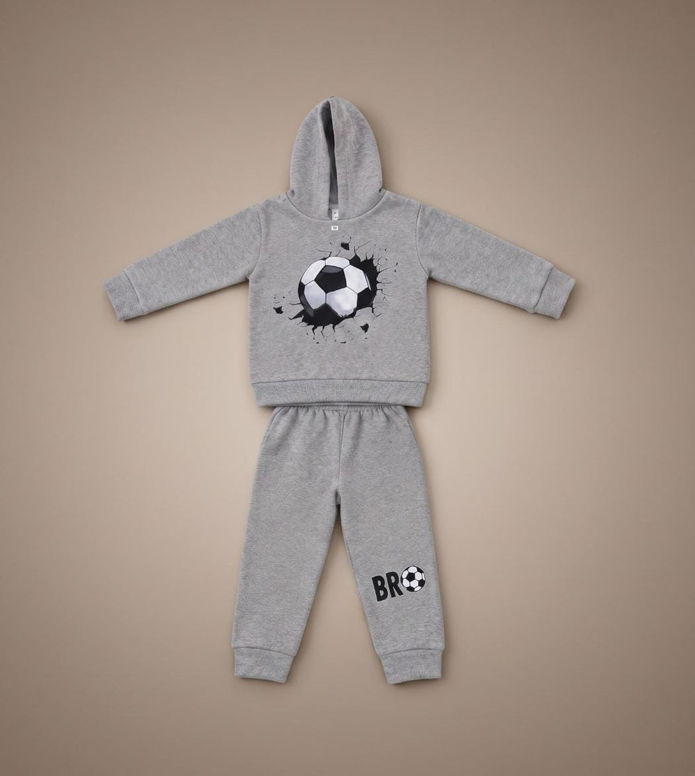 Kickoff Football Toddler Hooded Winter Suit – Haider Grey