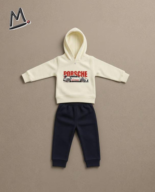 Speedway GT Toddler Two-Tone Hooded Winter Suit – Off White & Navy