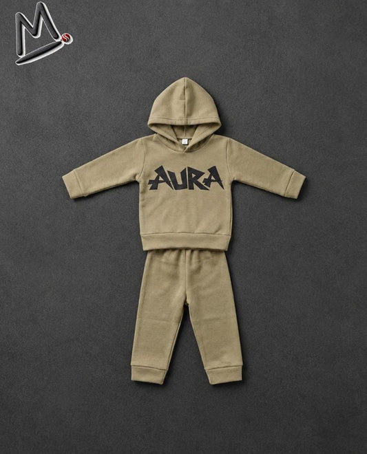 Aura Street-Fleece Toddler Hooded Winter Suit – Khaki & Beige