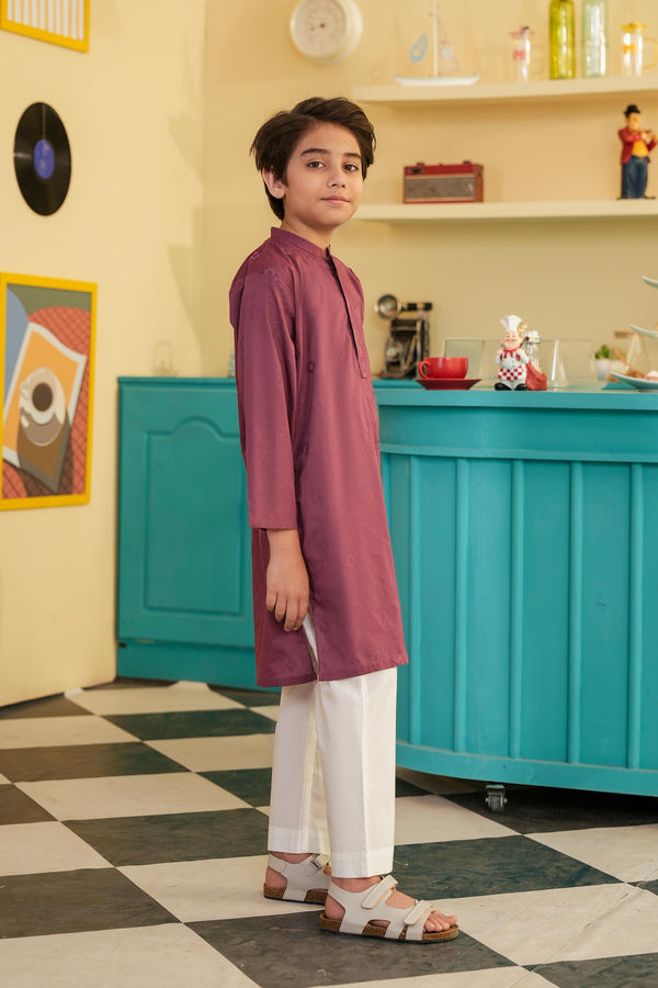 Kids Golden Designer Kurta Pajama Set