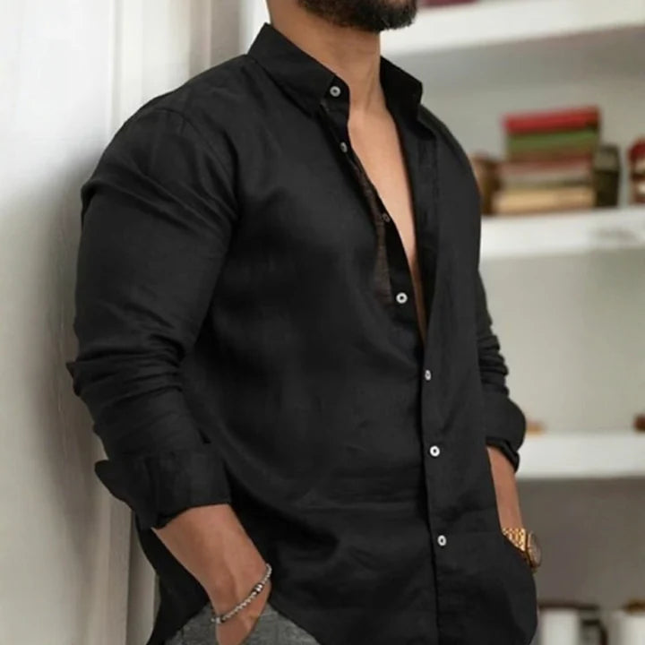 Men's Casual Linen Shirt | Breathable & Versatile Fit