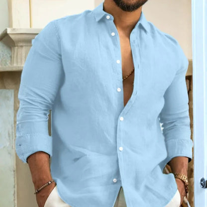 Men's Casual Linen Shirt | Breathable & Versatile Fit