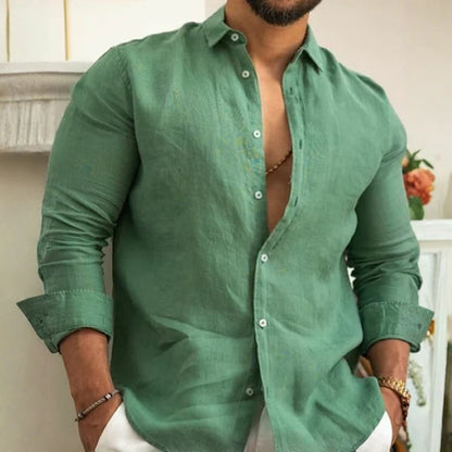 Men's Casual Linen Shirt | Breathable & Versatile Fit