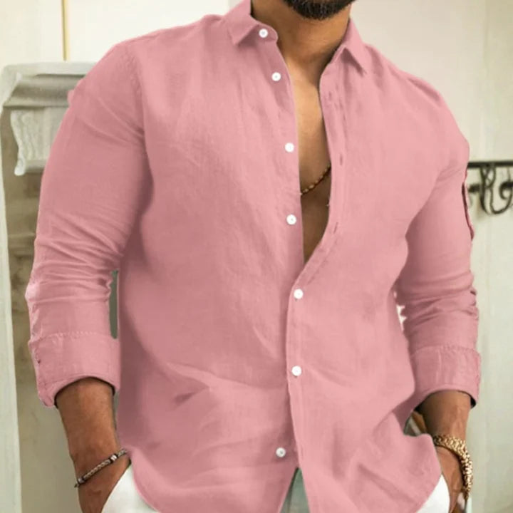 Men's Casual Linen Shirt | Breathable & Versatile Fit