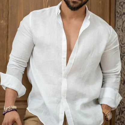 Men's Casual Linen Shirt | Breathable & Versatile Fit