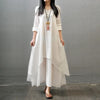 Women's Elegant Bohemian Linen Dress | Casual Vintage Summer Linen Dress