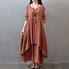 Women's Elegant Bohemian Linen Dress | Casual Vintage Summer Linen Dress
