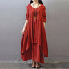 Women's Elegant Bohemian Linen Dress | Casual Vintage Summer Linen Dress