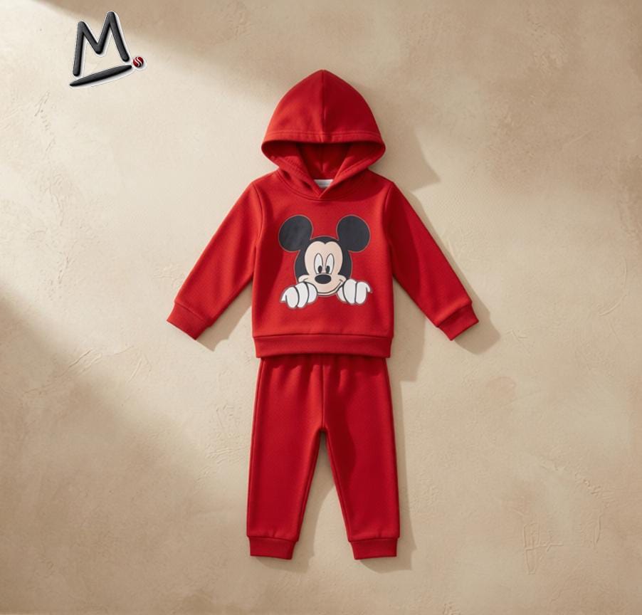 Mickey Peek-a-Boo Toddler Hooded Winter Suit – Crimson Red
