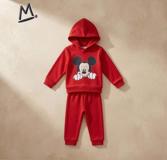Mickey Peek-a-Boo Toddler Hooded Winter Suit – Crimson Red